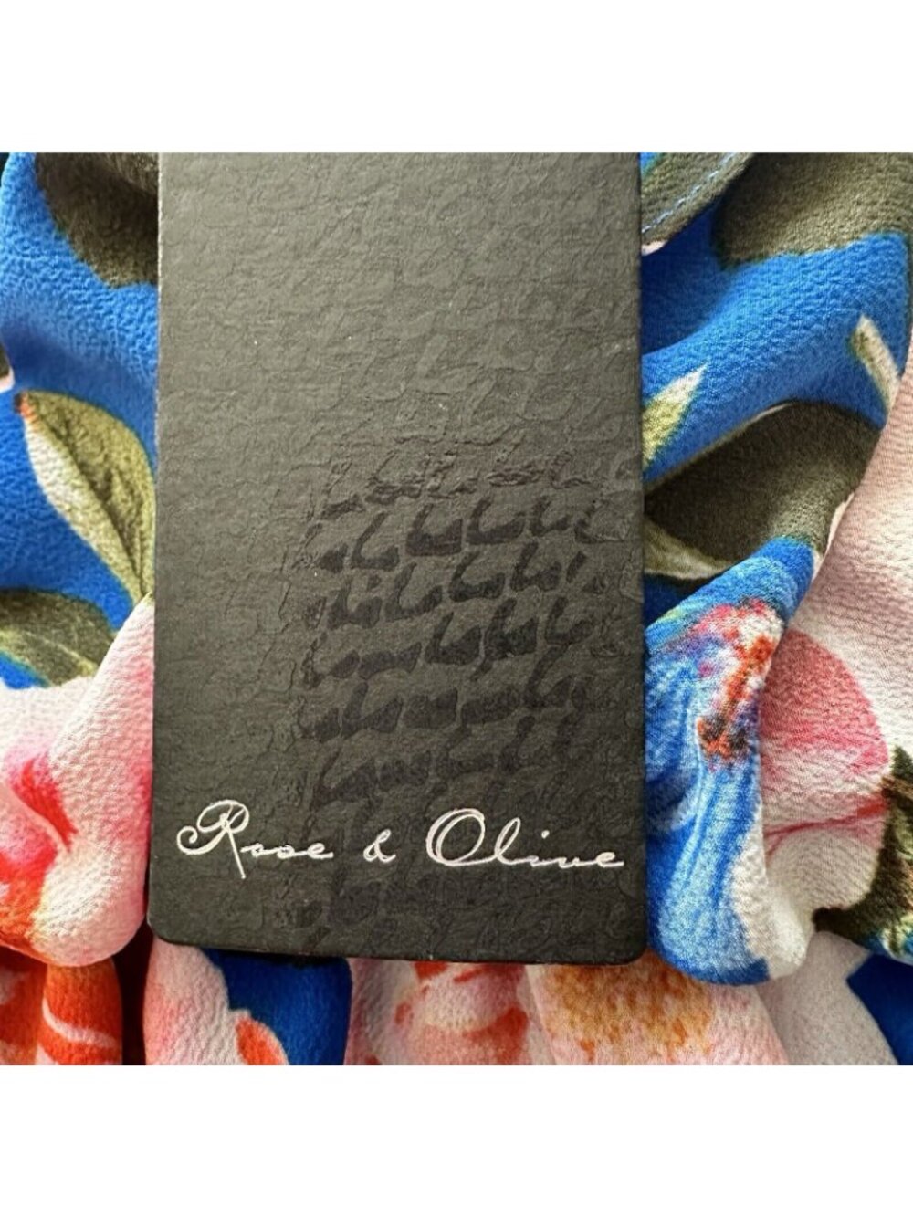 Rose & Olive Off-The-Shoulder Pink Floral Dress SZ L NWT Boho Romantic Resort - Picture 6 of 6